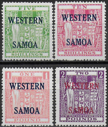 1955 Samoa Fiscal stamp 4v. MNH SG n. 232/35