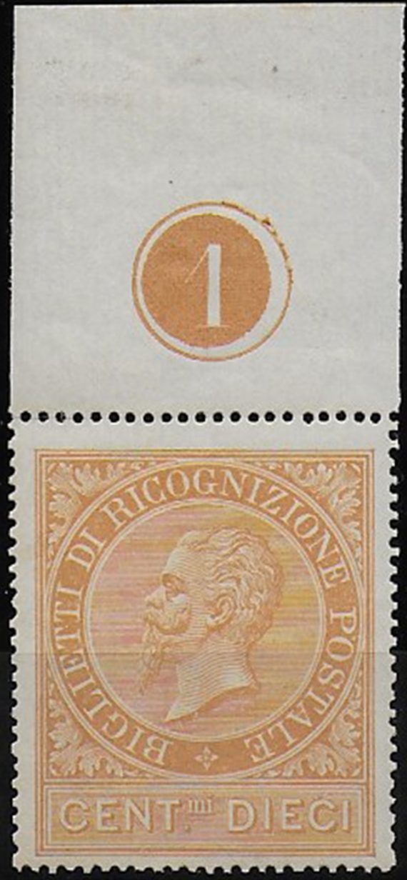 1874 Italia Ricognizione postale 10c. tavola MNH Sassone n. 1