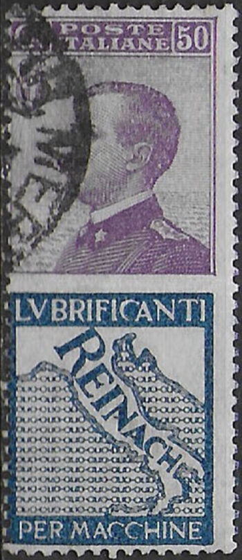 1924-25 Italia Pubblicitari 50c. Reinach mc cancelled Sassone n. 14