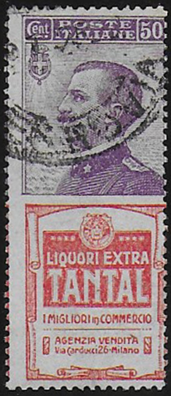 1924-25 Italia Pubblicitari 50c. Tantal mc cancelled Sassone n. 18