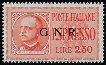 1943 Repubblica Sociale Espressi Lire 2,50 Brescia I MNH Sassone n. 20/I