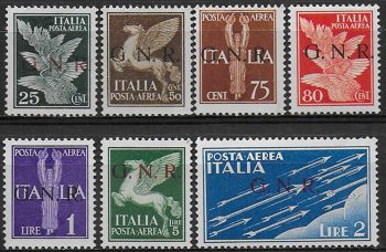 1943 Repubblica Sociale aerea G.N.R. Brescia I MNH Sassone n. 117I/24I