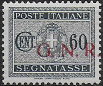 1943 Repubblica Sociale segnatasse 60c. Brescia I MNH Sassone n. 54/Ibac