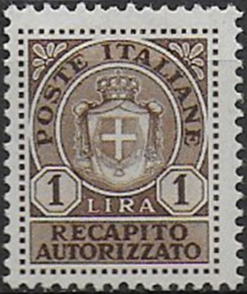 1946 Italia Luogotenenza recapito autorizzato MNH Sassone n. 7