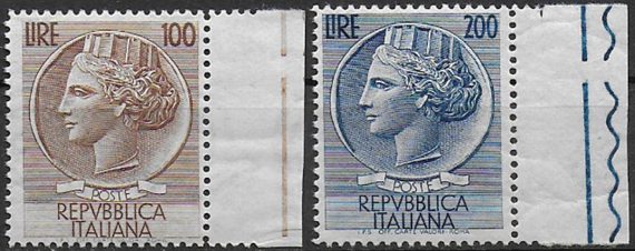 1954 Italia Siracusana grande 2v. bf MNH Sassone n. 747/48