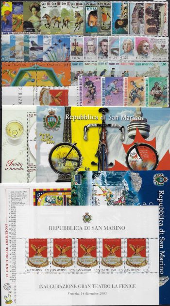 2003 San Marino annata completa 37v+5MS MNH