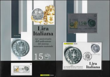 2012 Italia Folder 150 anniversario della Lira italiana
