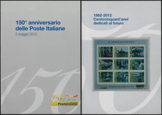 2012 Italia Folder 150 Poste MS in argento MNH