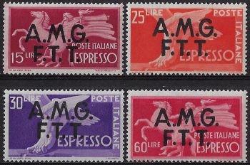 1947-48 Trieste A espressi Democratica 4v. MNH Sassone n. 1/4