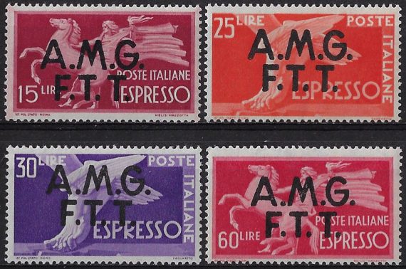 1947-48 Trieste A espressi Democratica 4v. MNH Sassone n. 1/4