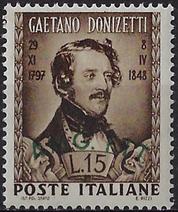 1948 Trieste A Gaetano Donizetti MNH Sassone n. 34