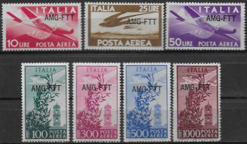 1949-52 Trieste A aerea Democratica e Campidoglio 7v. MNH Sassone n. 20/26