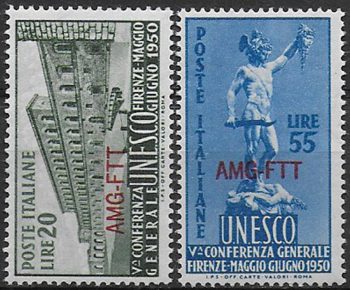 1950 Trieste A V Conferenza UNESCO 2v. MNH Sassone n. 71/72