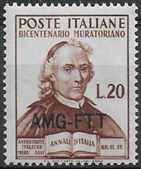 1950 Trieste A Ludovico Muratori MNH Sassone n. 78