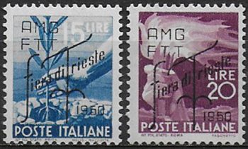 1950 Trieste A Fiera di Trieste 2v. MNH Sassone n. 81/82
