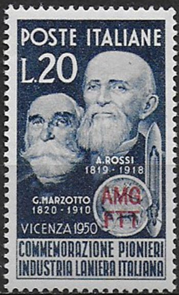 1950 Trieste A Rossi e Marzotto MNH Sassone n. 83