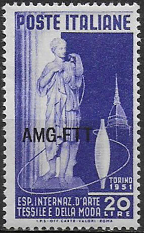 1951 Trieste A Arte tessile e moda MNH Sassone n. 114