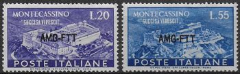 1951 Trieste A Montecassino 2v. MNH Sassone n. 119/20