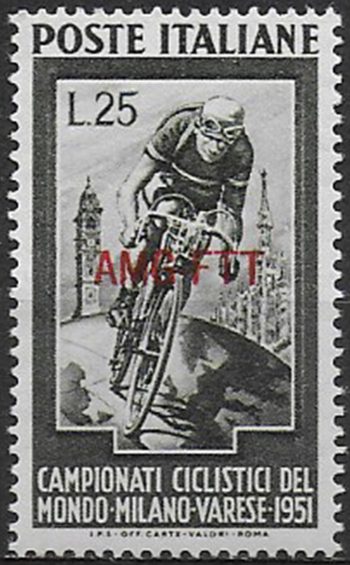 1951 Trieste A campionati di Ciclismo MNH Sassone n. 127