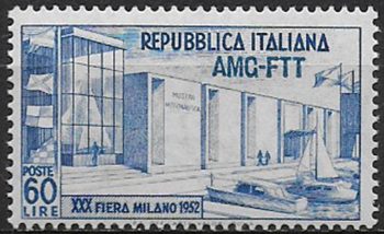 1952 Trieste A XXX Fiera di Milano variety MNH Sassone n. 143