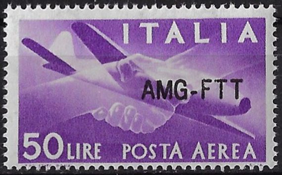 1954 Trieste A aerea Lire 50 Democratica MNH Sassone n. 22A