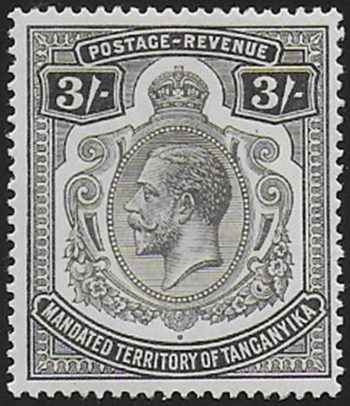 1927 Tanganyika Giorgio V 3s. MNH SG n. 104