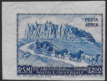 1951 San Marino airmail UPU Lire 200 ND MNH Sassone n. 96