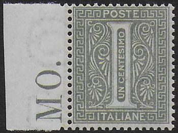 1863-65 Italia VE II 1c. verde grigio Londra MNH Sassone n. L14