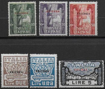 1923 Eritrea Marcia su Roma 6v. MNH Sassone 65/70