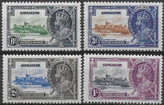 1935 Gibilterra Silver Jubilee 4v. MNH SG. n. 114/17