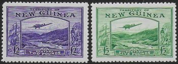 1935 New Guinea airmail Bololo 2v. MNH SG n. 204/05