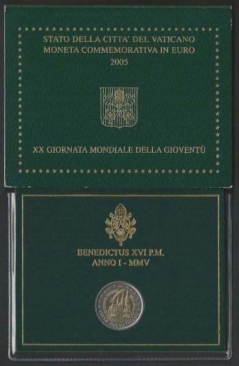2005 Vaticano € 2,00 Giornata Gioventù FDC - BU in folder
