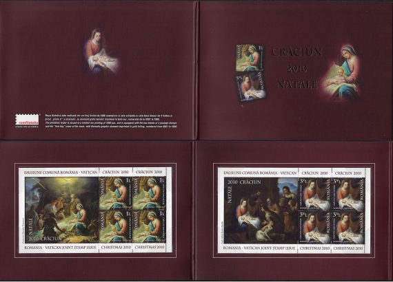 2010 Romania Natale congiunta con Vaticano 1 Folder MNH