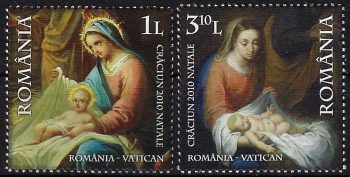 2010 Romania Natale congiunto con Vaticano 2v. MNH