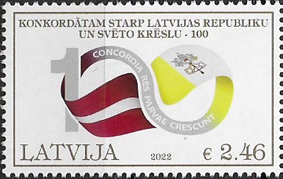 2022 Lettonia 100 Concordato con la Santa Sede 1v.