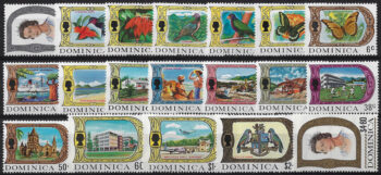 1969 Dominica Elisabetta II 20v. MNH SG n. 272/90