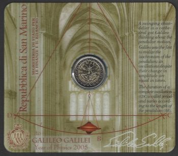 2005 San Marino € 2,00 Galileo Galilei FDC - BU