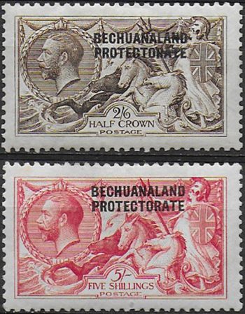 1914-15 Bechuanaland sea horses 2v. MH SG n. 83/84