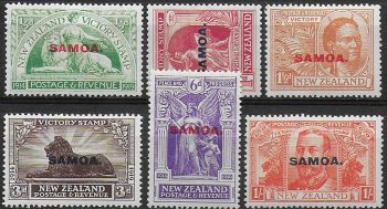 1920 Samoa George V Victory 6v. MNH SG n. 143/48