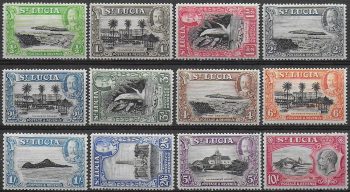 1936 St Lucia Giorgio V 12v. MNH SG n. 113/24