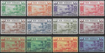 1938 New Hebrides Lopevi island12v. MNH SG n. 52/63