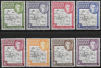 1946-49 Falkland Dependencies Giorgio VI 8v. MNH SG. n. G 1/8