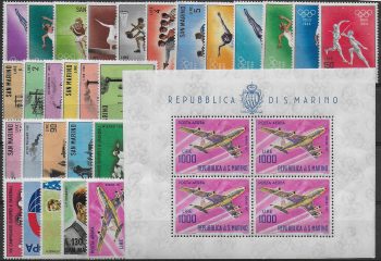 1964 San Marino annata completa 28v.+1MS MNH