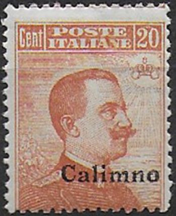 1921-22 Egeo Calino Island 20c. orange mc MNH Sassone n. 11