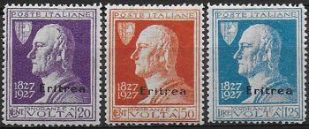 1927 Eritrea Volta 3v. bc MNH Sassone n. 120/22