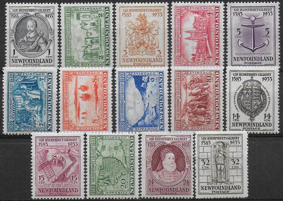 1933 Newfoundland Annexation 14v. MNH SG. n. 236/49