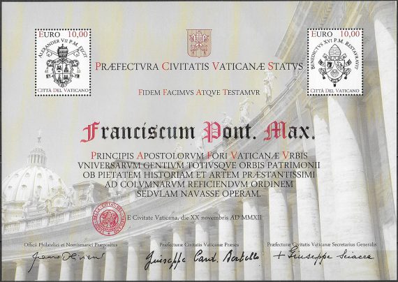 2013 Vaticano Colonnato "Franciscum Pont. Max." MS MNH