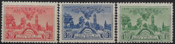 1936 Australia centenary of South Australia 3v. MNH SG n. 161/63
