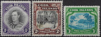 1938 Cook Islands 3v. MNH SG. n. 127/29