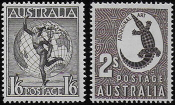 1956 Australia Elisabetta II 2v. MNH SG n. 224e/f